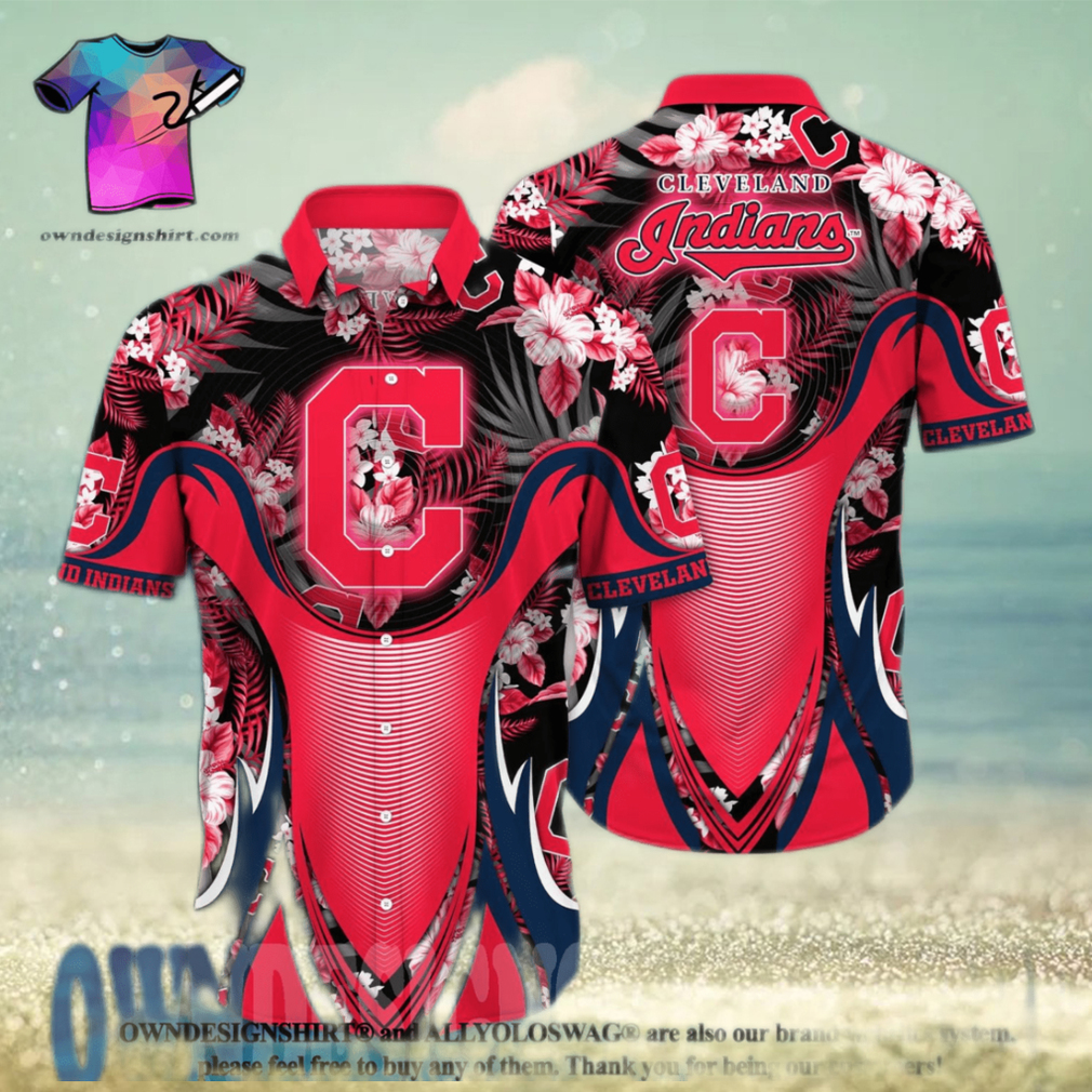 Cleveland Indians MLB Flower 3D Hawaiian Shirt - Limotees