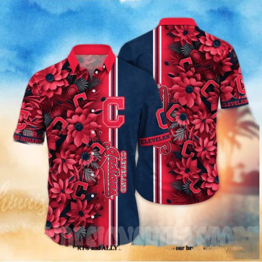 Cleveland Indians MLB Flower All Over Print Unisex Hawaiian Shirt