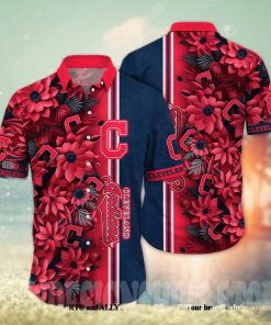 Cleveland Indians MLB Flower All Over Print Unisex Hawaiian Shirt