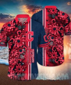 Cleveland Indians MLB Flower All Over Print Unisex Hawaiian Shirt