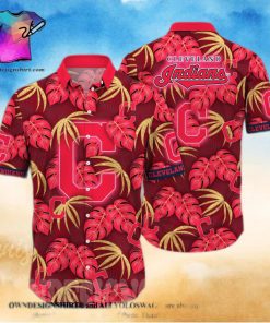 Cleveland Indians MLB Flower Full Printing Unisex Hawaiian Shirt