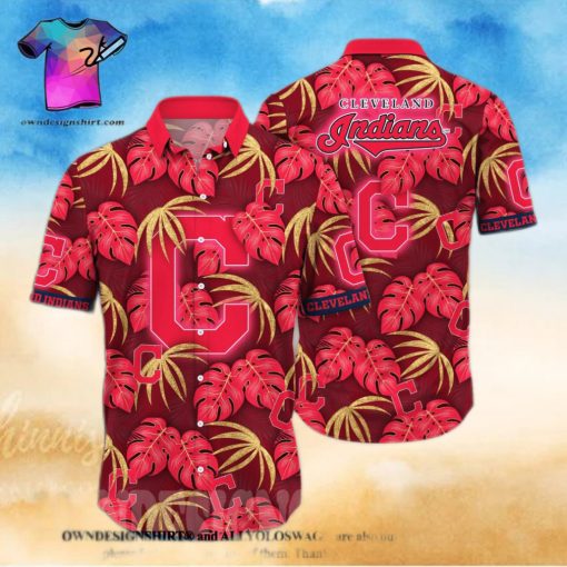 Cleveland Indians MLB Flower Full Printing Unisex Hawaiian Shirt