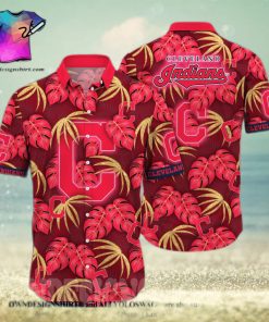 Cleveland Indians MLB Flower Full Printing Unisex Hawaiian Shirt