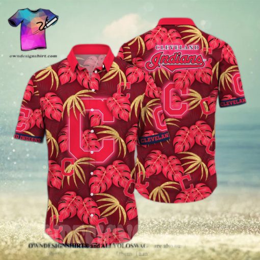 Cleveland Indians MLB Flower Full Printing Unisex Hawaiian Shirt