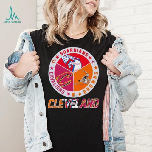 Cleveland Sport team Cleveland Guardians Cleveland Browns and Cleveland Cavaliers shirt