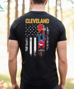Funny cleveland Cavaliers Browns Guardians US flag shirt, hoodie