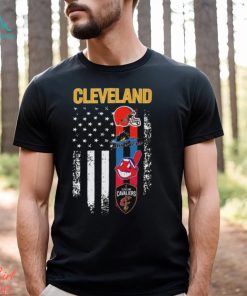 Cleveland Team Sports Cleveland Browns Cleveland Cleveland Monsters  Cleveland Indians And Cleveland Cavaliers USA Flag 2023 Shirt - Limotees