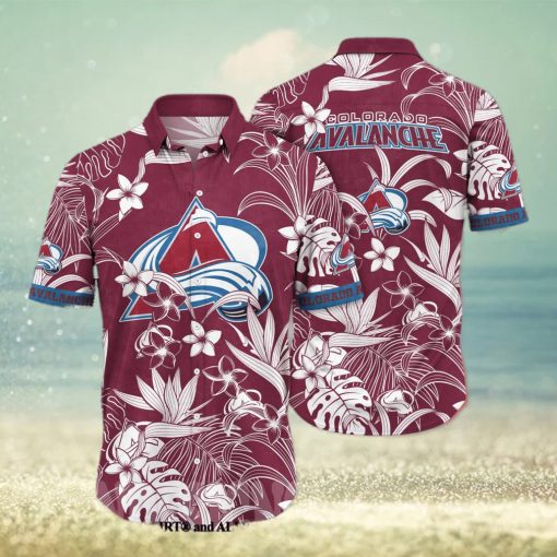 Colorado Avalanche NHL Floral Full Printed 3D Hawaiian Shirt 5fZSa5AXJ