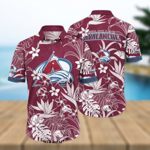 Colorado Avalanche NHL Floral Full Printed 3D Hawaiian Shirt 5fZSa5AXJ