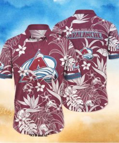 Colorado Avalanche NHL Floral Full Printed 3D Hawaiian Shirt