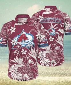 Colorado Avalanche NHL Floral Full Printed 3D Hawaiian Shirt