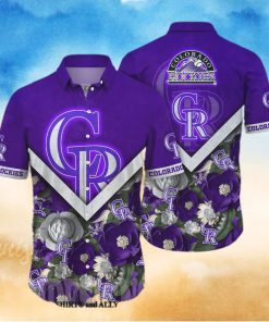 Colorado Rockies MLB Floral Full Print Hawaiian Shirt