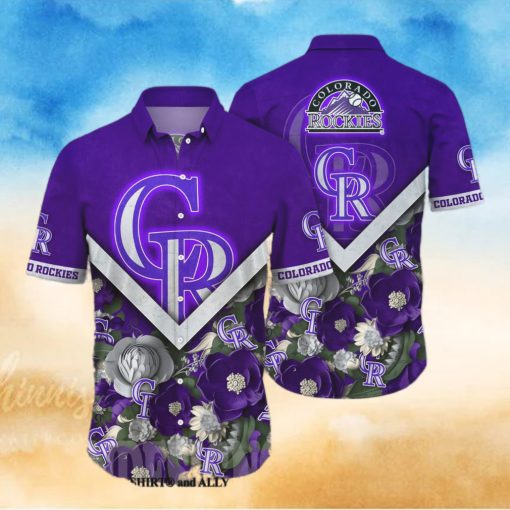 Colorado Rockies MLB Floral Full Print Hawaiian Shirt