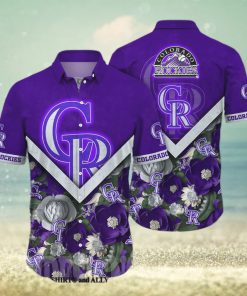 Colorado Rockies MLB Floral Full Print Hawaiian Shirt