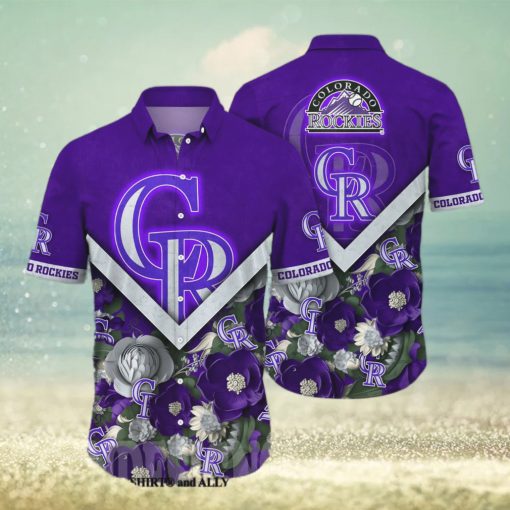 Colorado Rockies MLB Floral Full Print Hawaiian Shirt