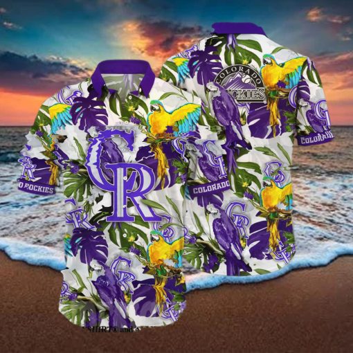 Colorado Rockies MLB Floral Full Print Unisex Hawaiian Shirt