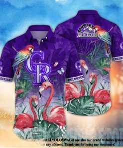 Colorado Rockies MLB Flower Full Printed Hawaiian Shirt