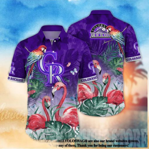 Colorado Rockies MLB Flower Full Printed Hawaiian Shirt