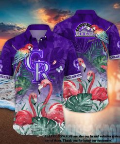 Colorado Rockies MLB Flower Full Printed Hawaiian Shirt