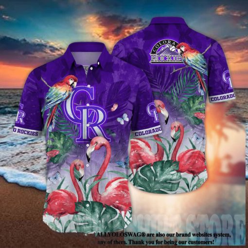 Colorado Rockies MLB Flower Full Printed Hawaiian Shirt