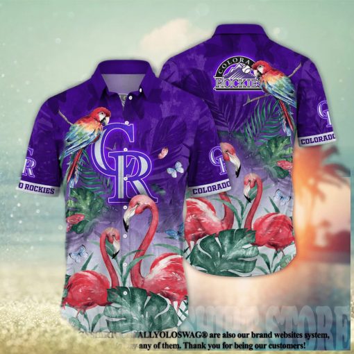 Colorado Rockies MLB Flower Full Printed Hawaiian Shirt