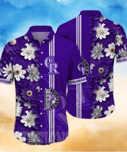 Colorado Rockies MLB Flower Unisex Hawaiian Shirt