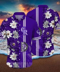 Colorado Rockies MLB Flower Unisex Hawaiian Shirt