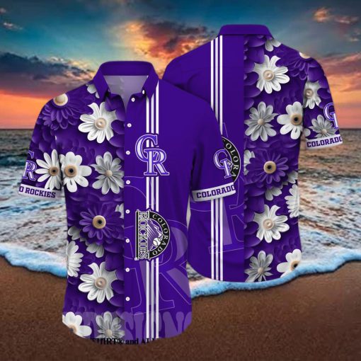 Colorado Rockies MLB Flower Unisex Hawaiian Shirt