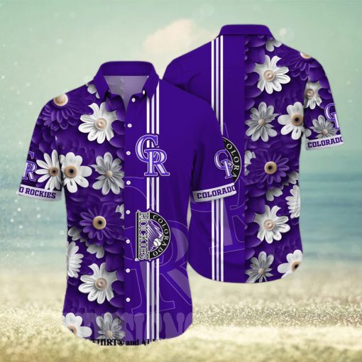 Colorado Rockies MLB Flower Unisex Hawaiian Shirt