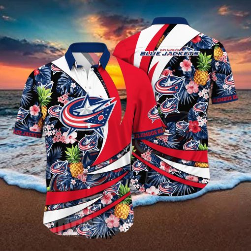 Columbus Blue Jackets NHL Floral Classic Hawaiian Shirt