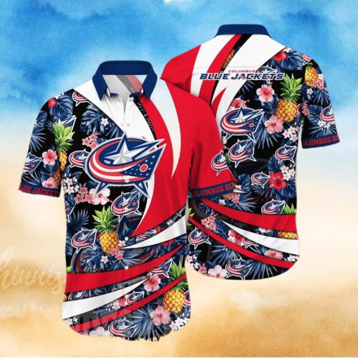 Columbus Blue Jackets NHL Floral Classic Hawaiian Shirt