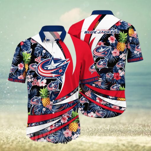 Columbus Blue Jackets NHL Floral Classic Hawaiian Shirt