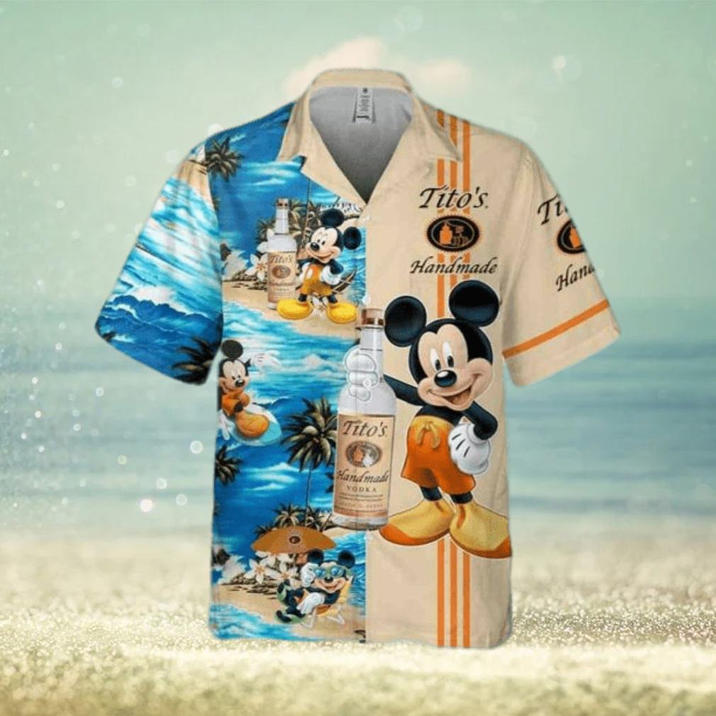 Stylish Mickey Mouse Hawaiian Fishing Shirt