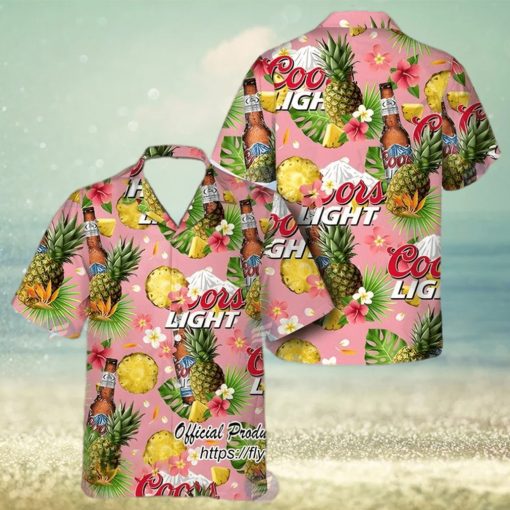 Coors Light Beer Pineapple Short Sleeve Hawaiian Shirt