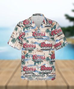 Coors Light Beer Tropical Island Hawaiian Shirt