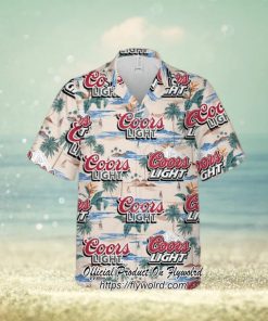 Coors Light Beer Tropical Island Hawaiian Shirt