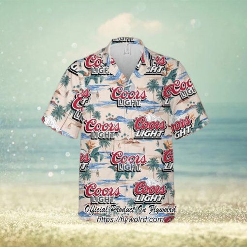 Coors Light Beer Tropical Island Hawaiian Shirt