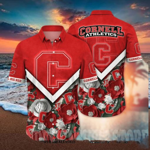 Cornell Big Red NCAA Floral Full Printing Hawaiian Shirt