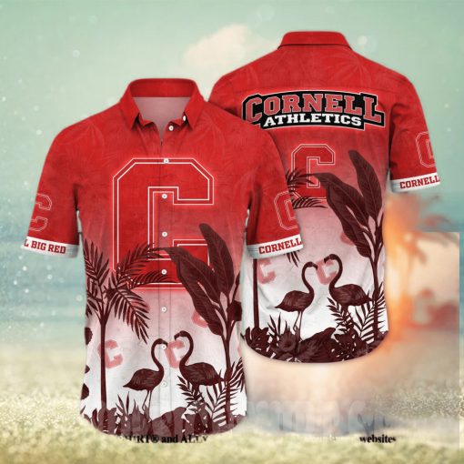 Cornell Big Red NCAA Flower Full Printed Classic Hawaiian Shirt