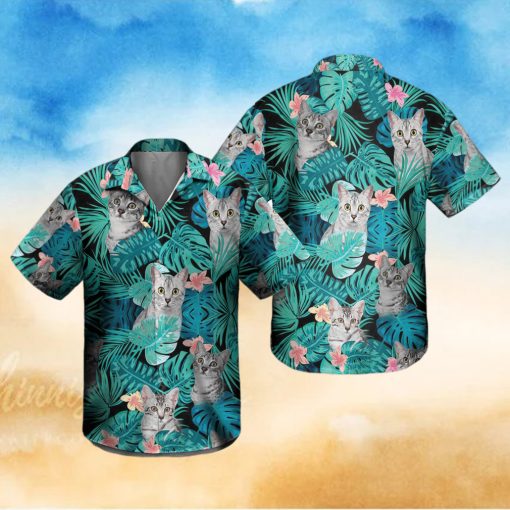 Custom Photo Cat Tropical Hawaiian Shirt