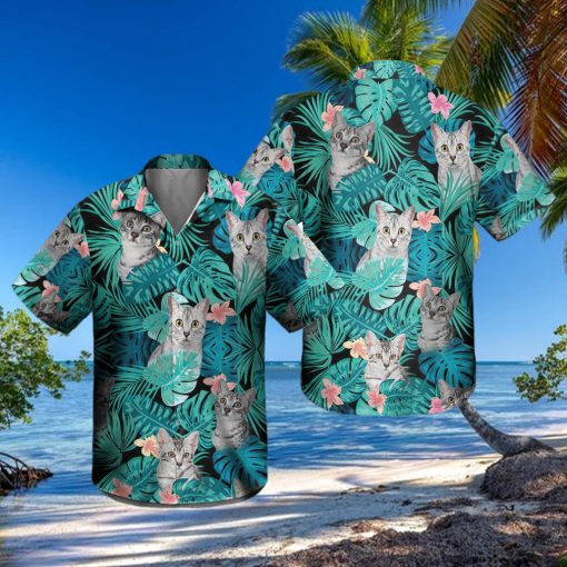 Custom Photo Cat Tropical Hawaiian Shirt