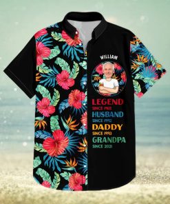 Custom Photo Legend Husband Dad Grandpa   Gift For Father   Personalized Custom Hawaiian Shirt