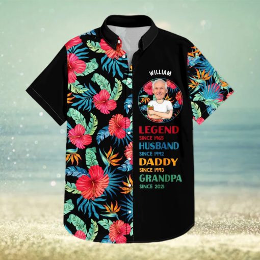 Custom Photo Legend Husband Dad Grandpa   Gift For Father   Personalized Custom Hawaiian Shirt