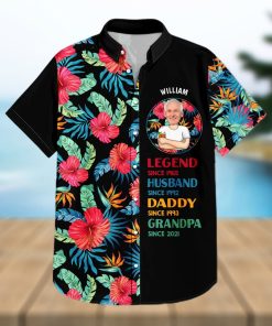 Custom Photo Legend Husband Dad Grandpa   Gift For Father   Personalized Custom Hawaiian Shirt