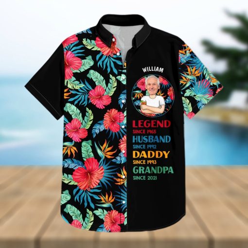 Custom Photo Legend Husband Dad Grandpa   Gift For Father   Personalized Custom Hawaiian Shirt