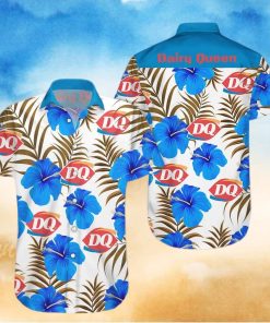 Dairy Queen Tropical Flower Aloha Hawaiian Shirts