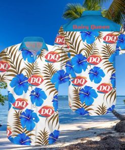 Dairy Queen Tropical Flower Aloha Hawaiian Shirts