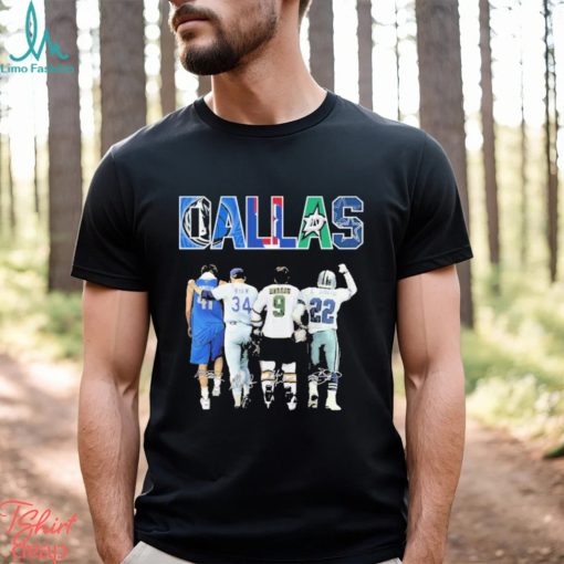 Dallas Cowboys Stars Mavericks Texas Rangers Legend Team signatures Shirt