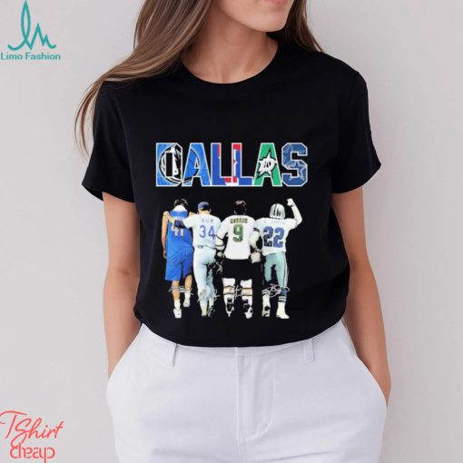 Dallas Cowboys Stars Mavericks Texas Rangers Legend Team signatures Shirt