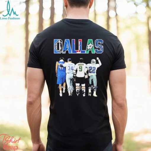 Dallas Cowboys Stars Mavericks Texas Rangers Legend Team signatures Shirt